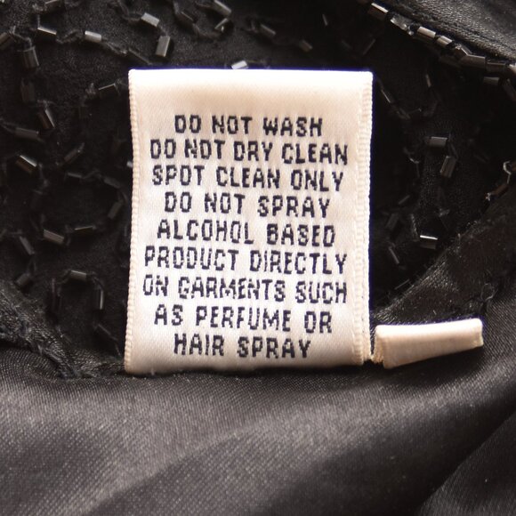 SOLD ON EBAY Scala Black Hand-Beaded Silk Formal Prom Dress Small - Picture 12 of 16